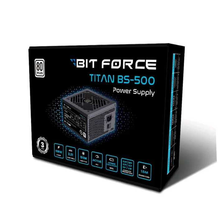 BIT FORCE napajanje 500W 80PLUS TITAN BS-500 ATX 2.31