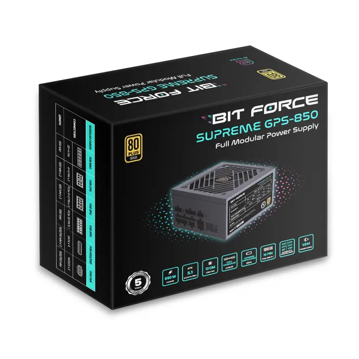 BIT FORCE napajanje 850W 80PLUS BRONZE FUSION BPS-850 modularno ATX 3.1 PCI-E 5.1