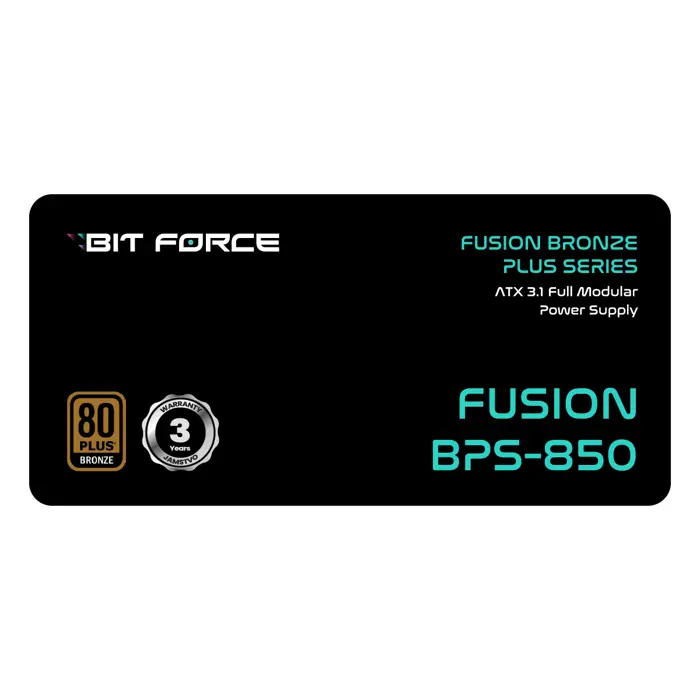 BIT FORCE napajanje 850W 80PLUS BRONZE FUSION BPS-850 modularno ATX 3.1 PCI-E 5.1