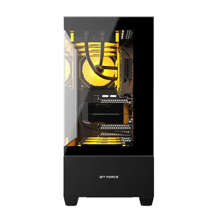 Bit Force SPARK ARGB-TG3 Midi Tower ARGB Gaming PC ATX kućište bez napajanja, crno