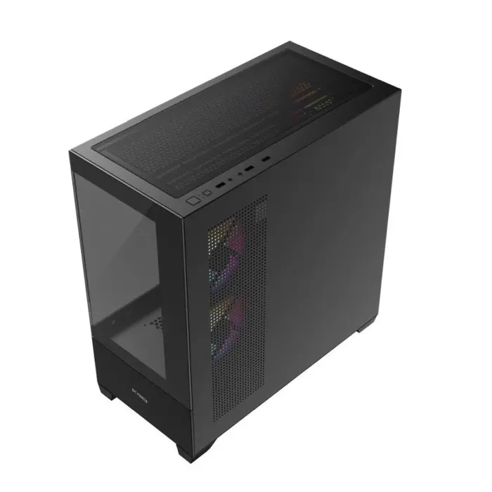 Bit Force SPARK ARGB-TG3 Midi Tower ARGB Gaming PC ATX kućište bez napajanja, crno