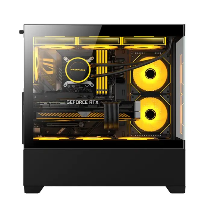 Bit Force SPARK ARGB-TG3 Midi Tower ARGB Gaming PC ATX kućište bez napajanja, crno