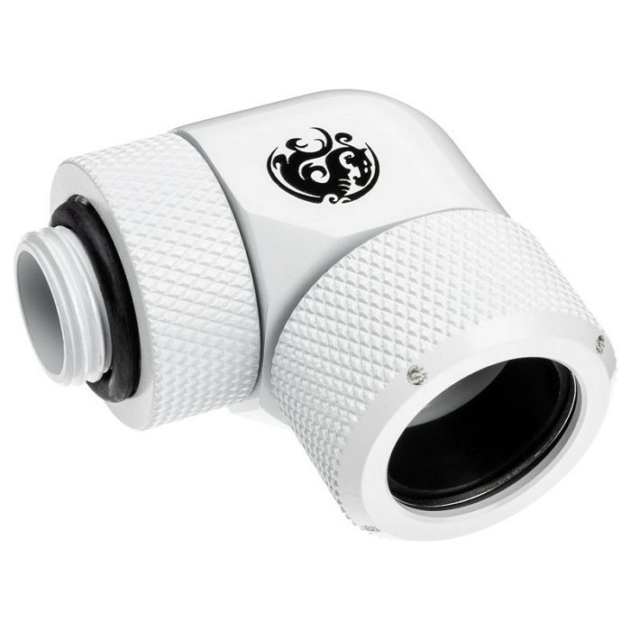 Bitspower Advanced Multi-Link Adapter connection 90 degrees G1/4 inch AG to 16mm OD hard tube - rotatable, BP-DWE90RMLA16