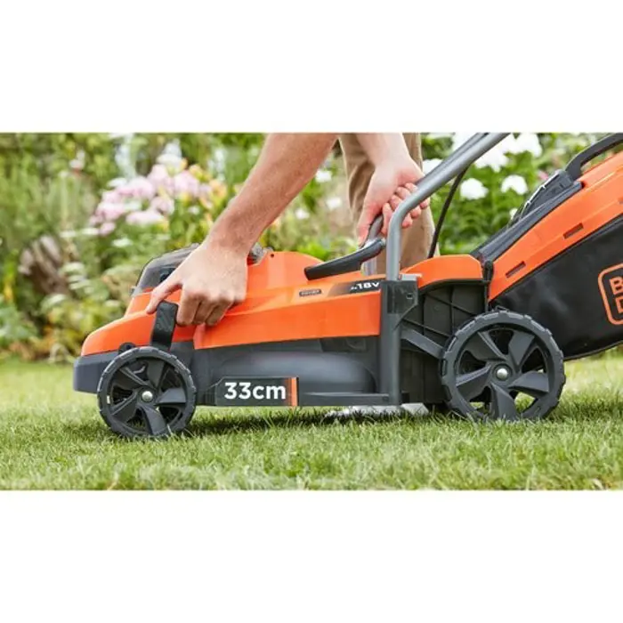 Black & Decker BCMW3318L2 Push lawn mower Battery Black, Orange
