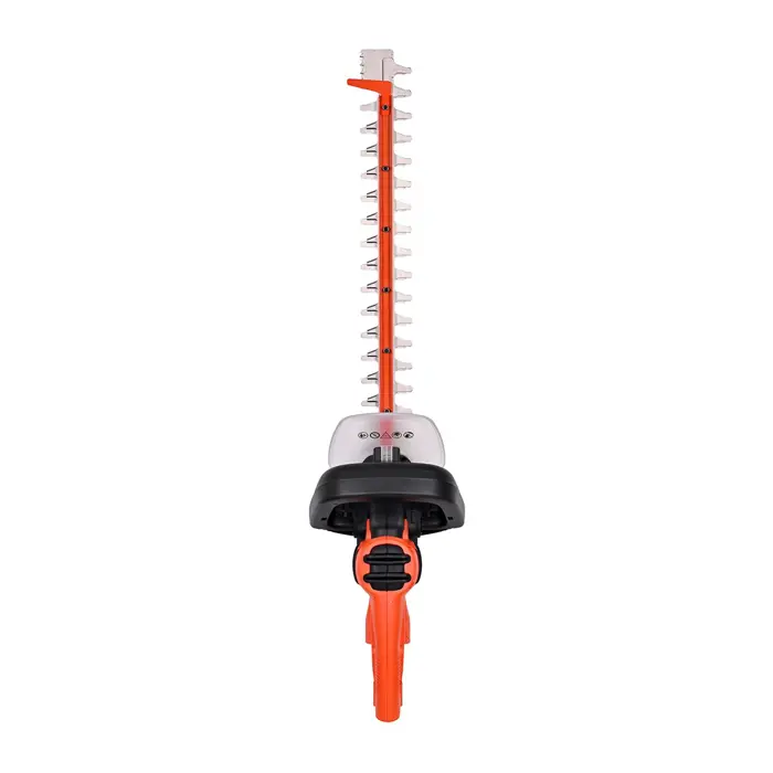 Black & Decker Black+Decker Elektro-Heckenschere (600W, 60 cm Schwertlänge, 25 mm Schnittstärke, Bügel-Zweithandgriff und transparentem Handschutz, für große Hecken) BEHTS501