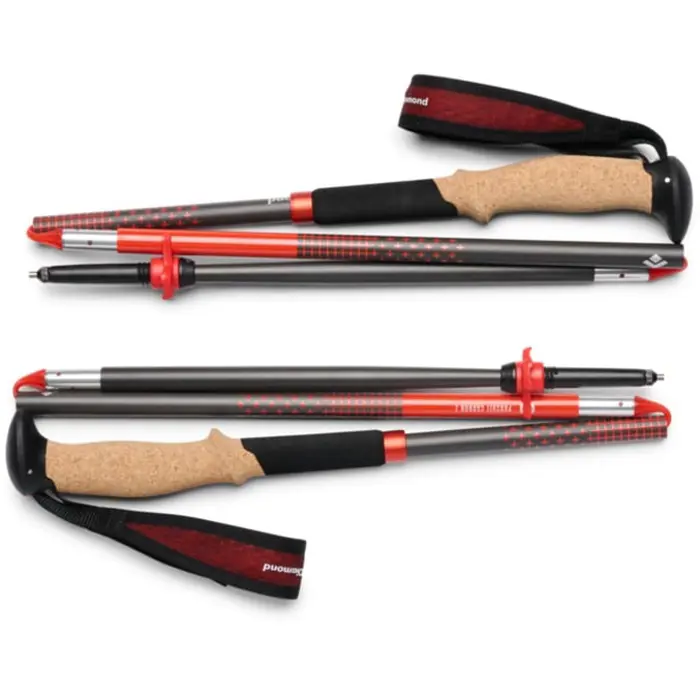 Black Diamond Pursuit Carbon Z trekking poles (anthracite/orange, 1 pair, 115 cm)