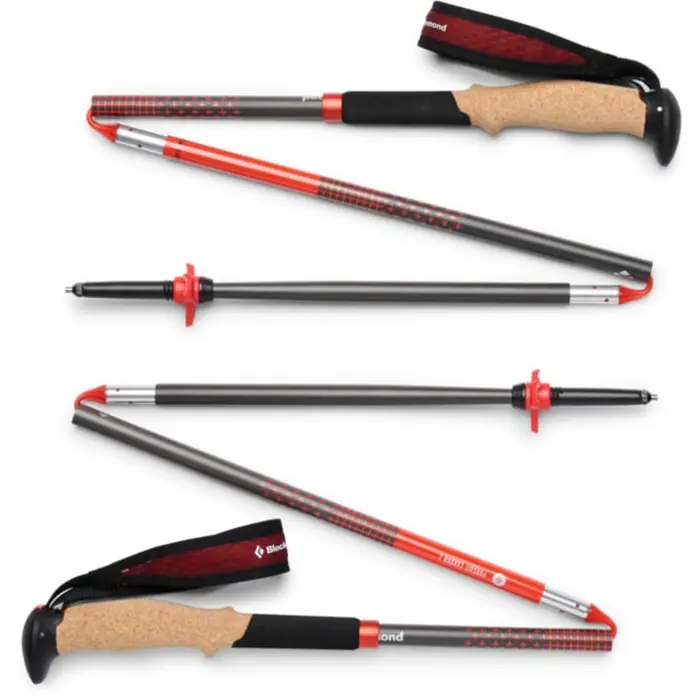 Black Diamond Trekking Poles Pursuit Carbon Z (anthracite/orange, 1 pair, 120 cm)