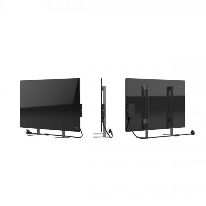 Black , Plug type: Europe (E/F type), 700W, Infrared+convection heating type, Tempered glass ,1036х413х85(Box dimensions (WxHxD), mm )