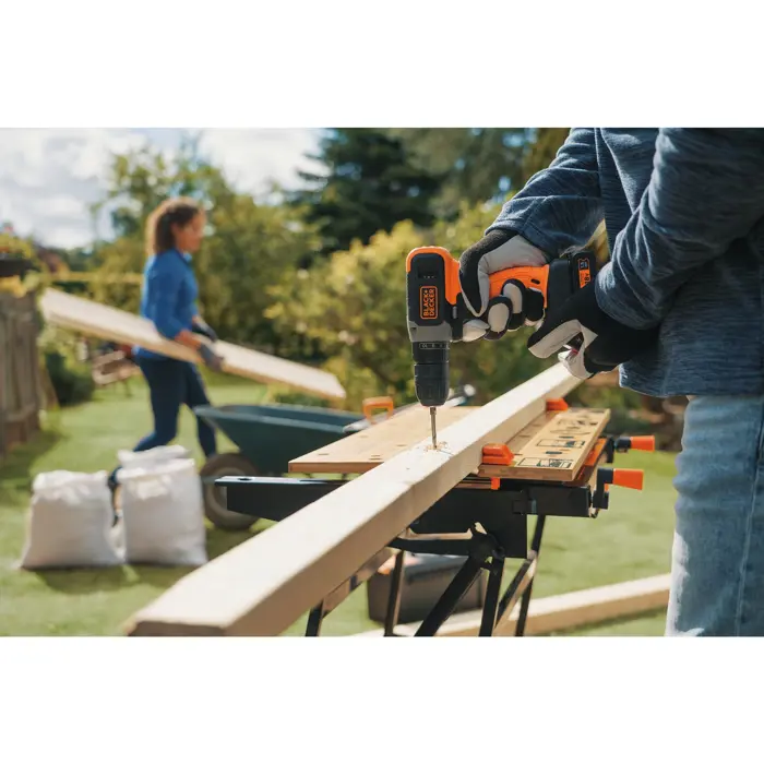Black+Decker cordless drill/screwdriver BCD001C1, 18Volt (orange/black, Li-ion battery 1.5Ah)