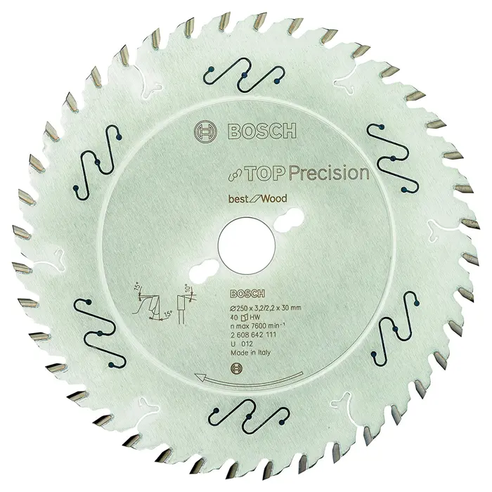 Bosch circular saw blades - various types