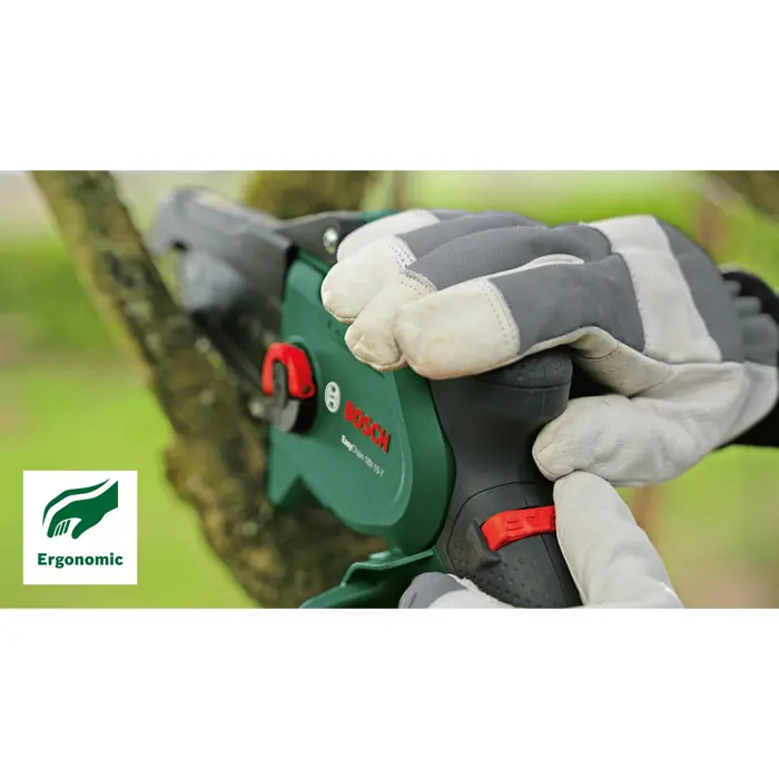 Bosch cordless chainsaw EasyChain 18V-15-7, 18Volt, electric chainsaw (green/black, Li-ion battery 2.5Ah, POWER FOR ALL ALLIANCE)