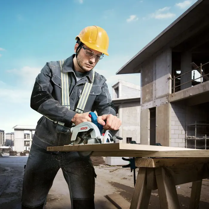 Bosch Cordless Circular Saw GKS 18V-57-2 Professional solo, 18V (blue/black, without battery and charger, in L-BOXX)