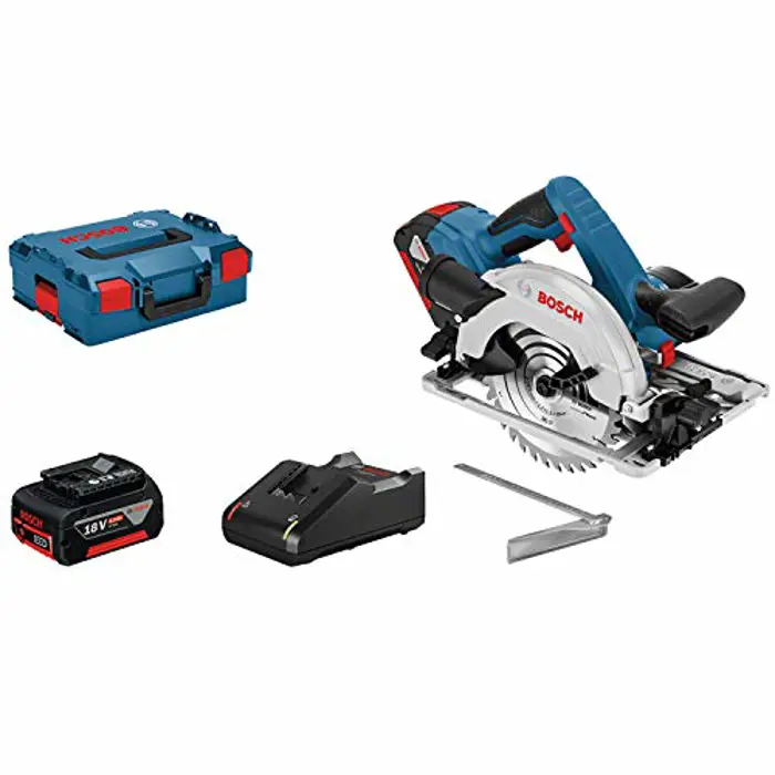 Bosch cordless circular saw GKS 18V-57 G Professional, 18Volt (blue / black, L-BOXX, 2x Li-ion battery 4.0Ah)