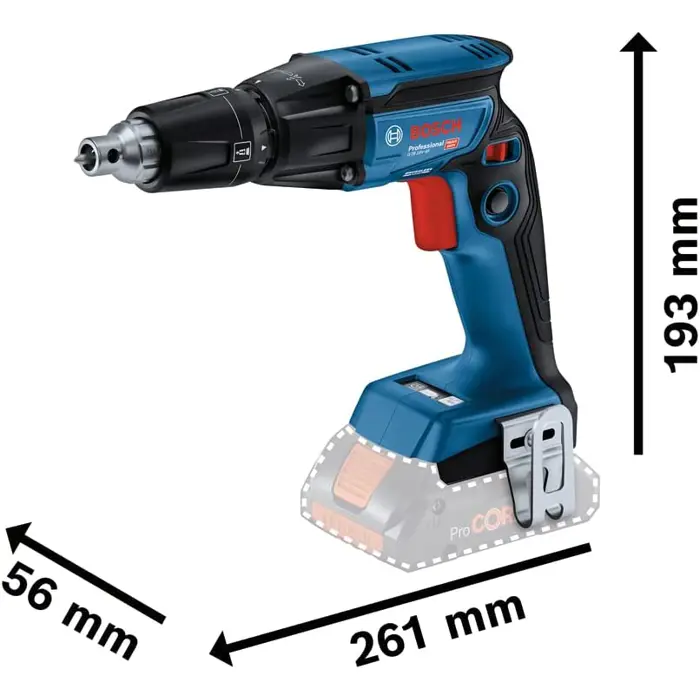 Bosch cordless drywall screwdriver GTB 18V-45 Professional solo (blue/black, without battery and charger, in L-BOXX)