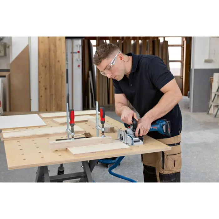 Bosch cordless flat dowel cutter GFF 18V-22 Professional Solo, 18 volt (blue/black, without battery and charger, in L-BOXX)