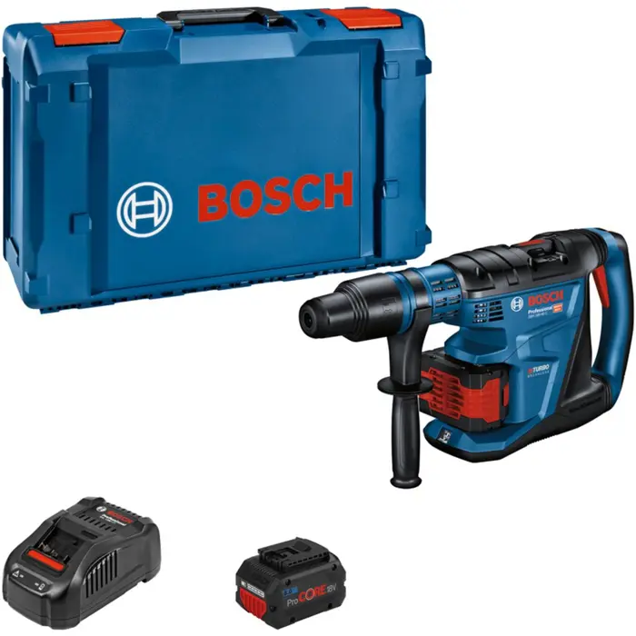 Bosch cordless hammer drill BITURBO GBH 18V-40 C Professional, 18Volt (blue/black, 2x battery ProCORE18V 5.5Ah, in XL-BOXX)