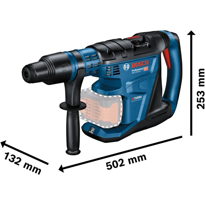 Bosch cordless hammer drill BITURBO GBH 18V-40 C Professional solo (blue/black, without battery and charger, in XL-BOXX)