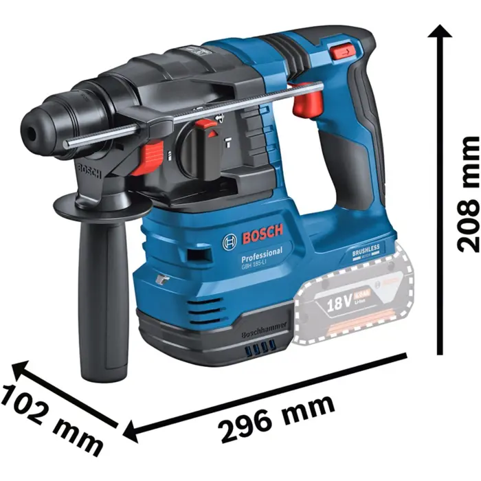 Bosch cordless hammer drill GBH 18V-22 Professional solo, 18 volts (blue/black, without battery and charger)