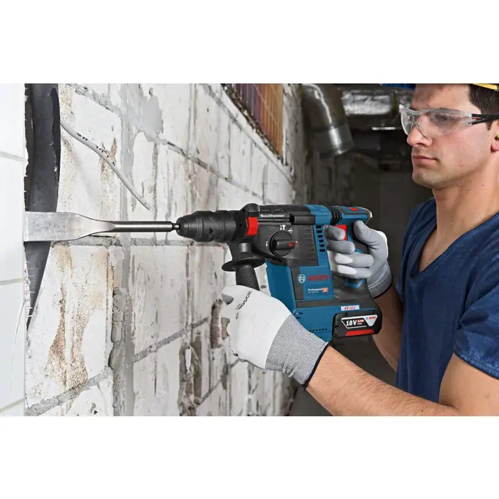 Bosch cordless hammer drill GBH 18V-26 F Professional, 18V (blue/black, 2x battery ProCORE18V 5.5Ah, L-BOXX, dust extraction)