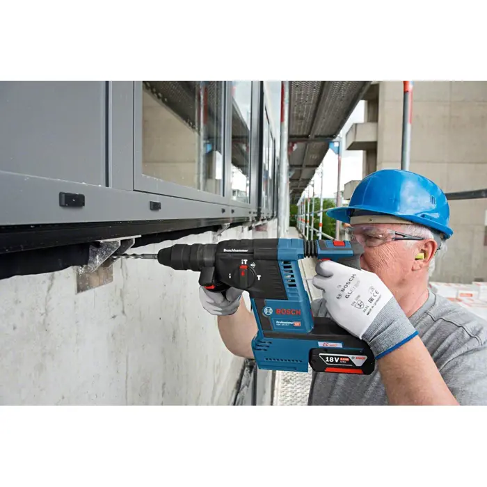 Bosch cordless hammer drill GBH 18V-26 F Professional, 18V (blue/black, 2x battery ProCORE18V 5.5Ah, L-BOXX, dust extraction)