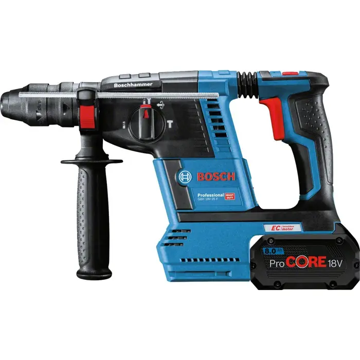 Bosch cordless hammer drill GBH 18V-26 F Professional, 18V (blue/black, 2x battery ProCORE18V 5.5Ah, L-BOXX, dust extraction)