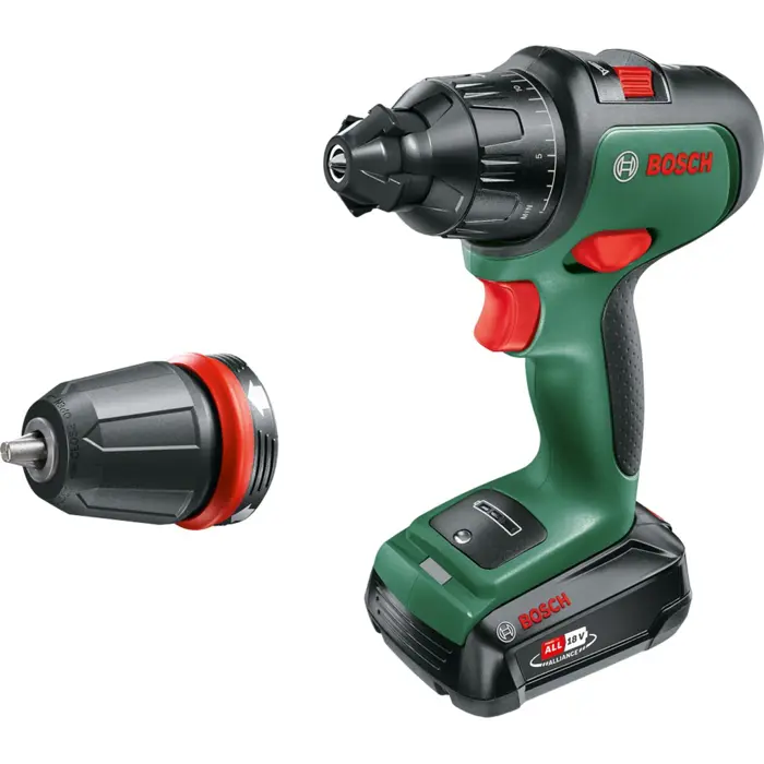 Bosch cordless impact drill AdvancedImpact 18 (green/black, 2x Li-ion battery 1.5Ah, case, POWER FOR ALL ALLIANCE)