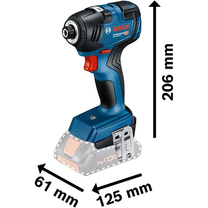 Bosch cordless impact wrench GDR 18V-200 Professional solo, 18 volts (blue/black, without battery and charger, L-BOXX)