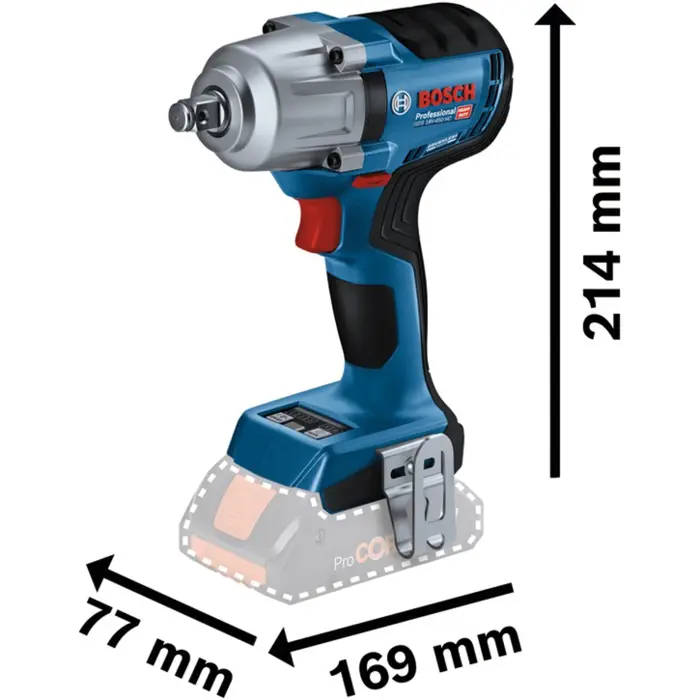 Bosch Cordless Impact Wrench GDS 18V-450 HC Professional solo, 18V (blue/black, Bluetooth module, without battery and charger, in L-BOXX)