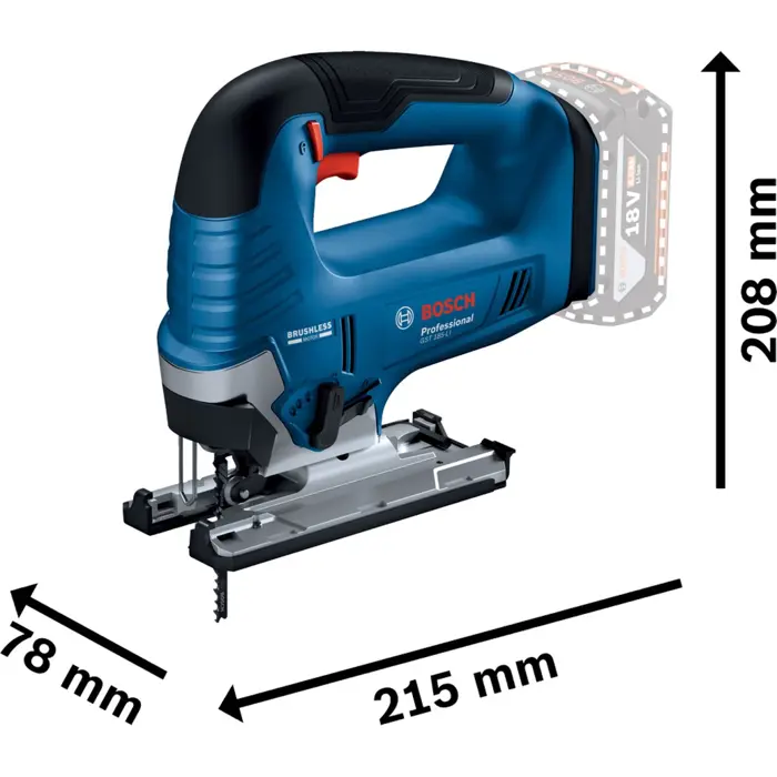 Bosch cordless jigsaw GST 18V-125 B Professional solo, 18 volts (blue/black, without battery and charger)
