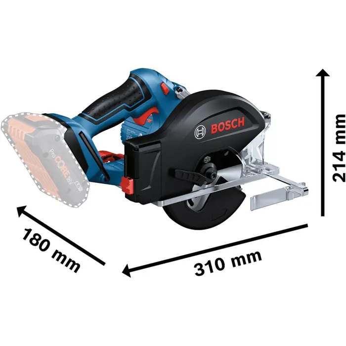 Bosch cordless metal circular saw GKM 18V-50 Professional solo, hand-held circular saw (blue/black, without battery and charger)