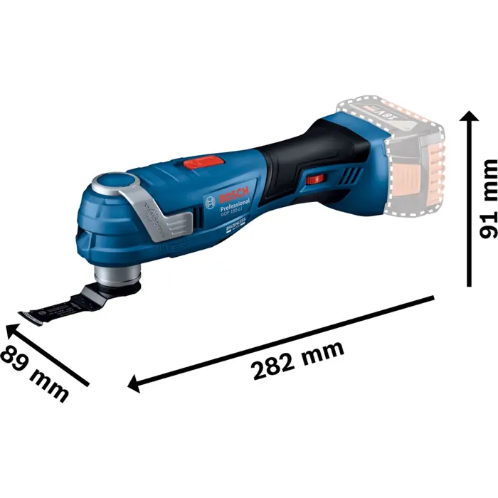 Bosch Cordless Multi-Cutter GOP 18V-34 Solo Professional, 18Volt, multifunctional tool (blue/black, without battery and charger, L-BOXX)