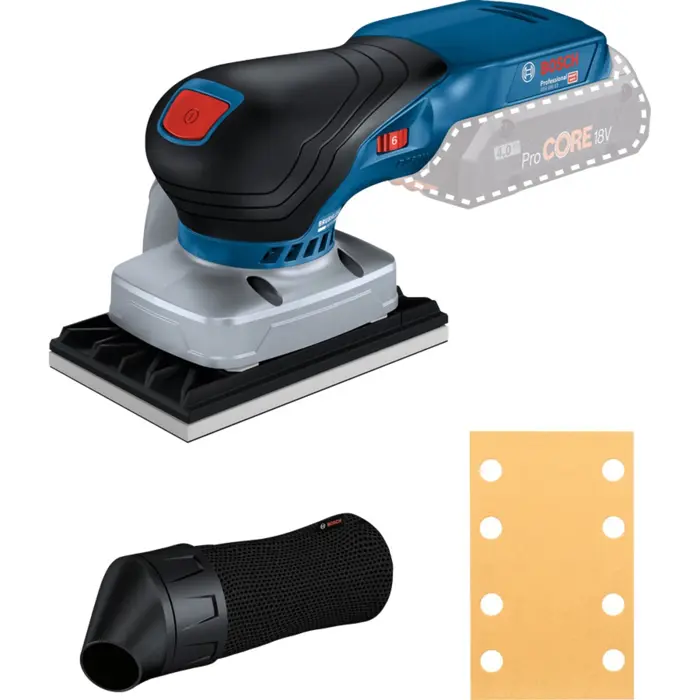 Bosch cordless orbital sander GSS 18V-13 Professional solo (blue/black, without battery and charger, in L-BOXX, 3 sanding plates)
