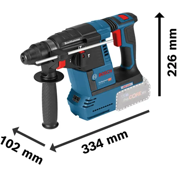 Bosch Cordless Rotary Hammer GBH 18 V-26 Professional - blue, L-BOXX, without battery and charger