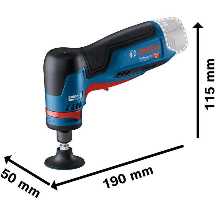 Bosch cordless straight grinder GWG 12V-50 S Professional solo (blue/black, without battery and charger, in L-BOXX)