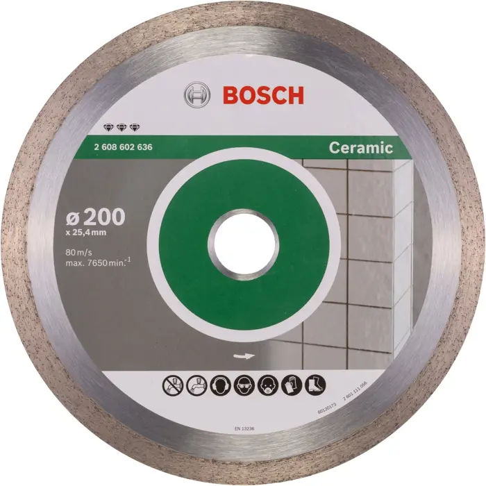 Bosch diamond cutting disc Best for Ceramic, 200mm (bore 25.4mm)