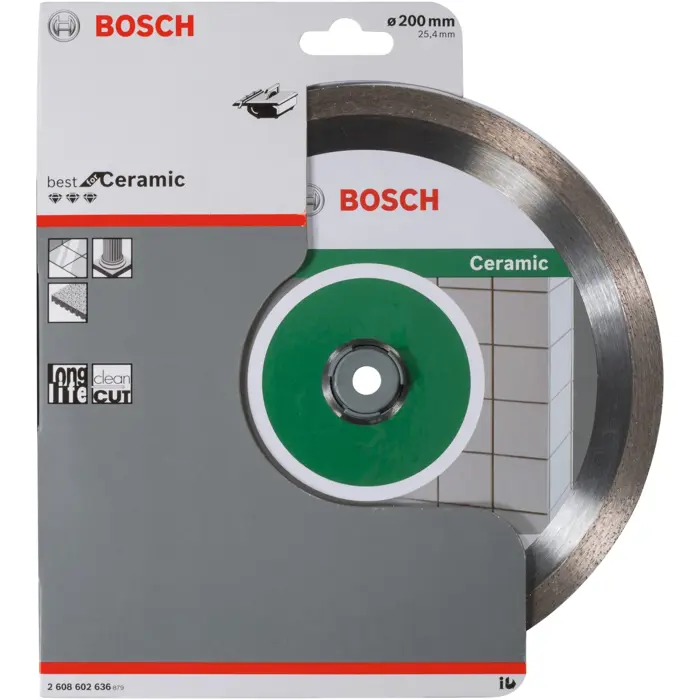 Bosch diamond cutting disc Best for Ceramic, 200mm (bore 25.4mm)