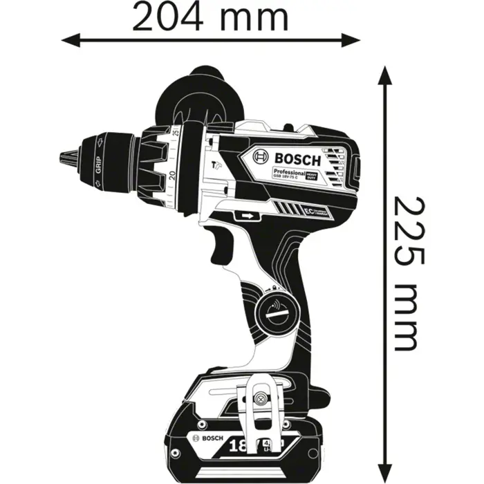 BOSCH GSB 18V-110 C solo (C) - 06019G0309