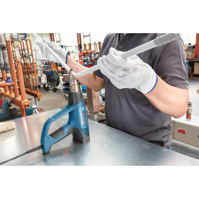 Bosch hot air gun GHG 23-66 Professional + 5-piece accessories (blue/black, 2,300 watts, L-BOXX)