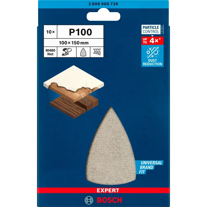 BOSCH Mesh structure sanding sheet M480 100x150 K10 10x - 2608900726 EXPERT RANGE