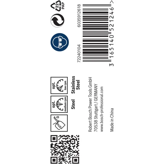 Bosch metal twist drill HSS-Co, DIN 338, O 6mm (10 pieces, working length 57mm)