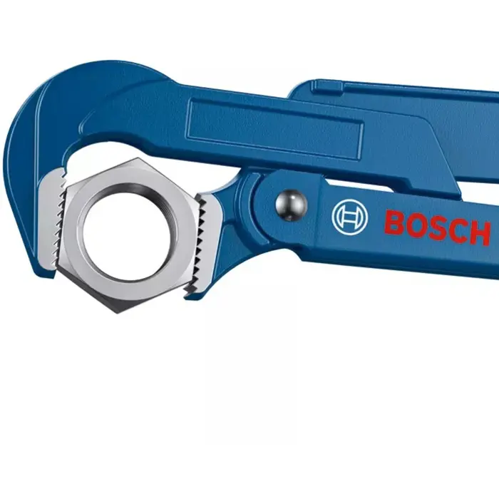 Bosch plumbing corner pipe wrench 90° Professional 420mm, pipe / water pump pliers (blue, gripping jaw position 90°)