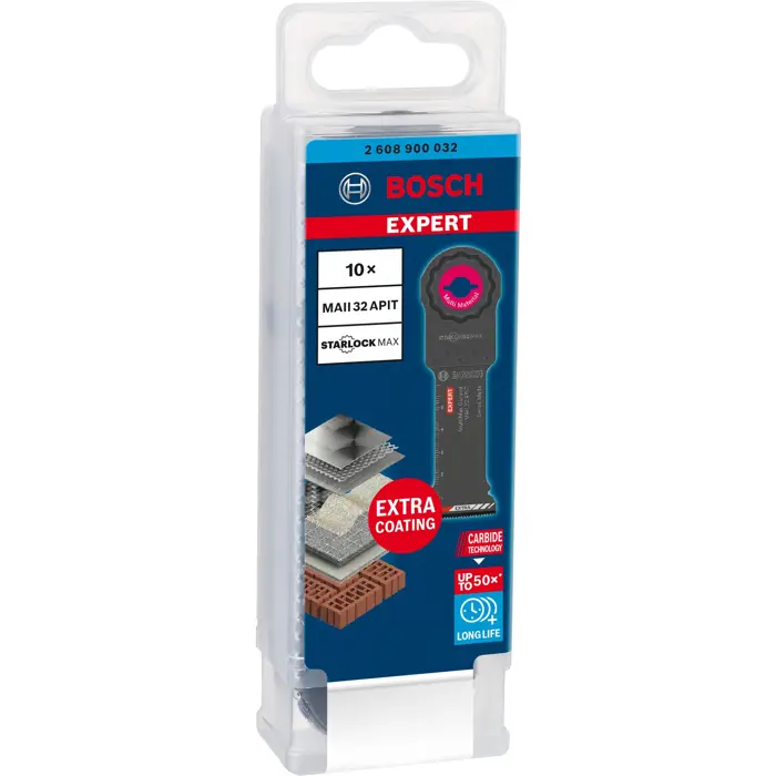 Bosch plunge saw blade Expert MAII 32 APIT MultiMax (10 pieces, carbide, width 32 mm)