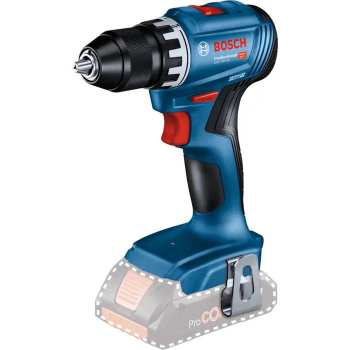 Bosch Powertools 18V professional set hammer drill GBH 18V-22 + drill driver GSR 18V-45 (blue/black, 2x Li-ion battery 4.0Ah, hammer drill and bit set, tool bag)