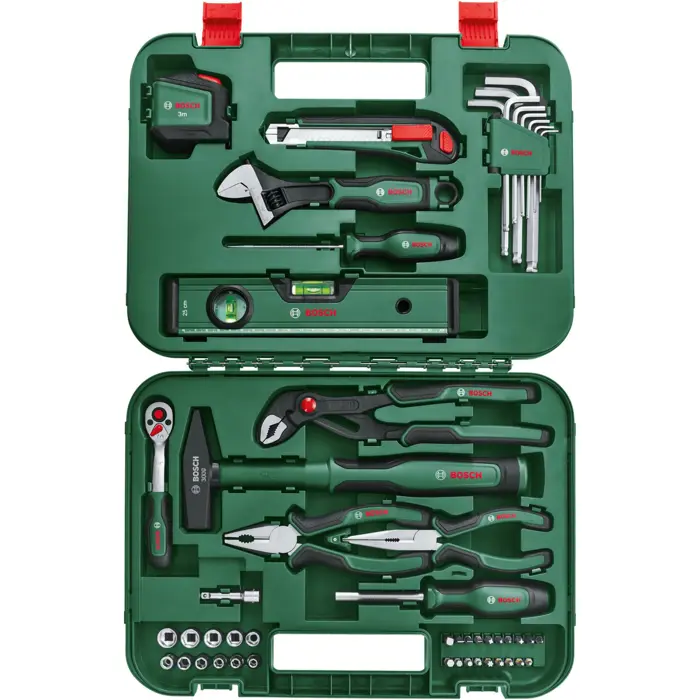 Bosch Powertools Advanced Hand Tool S, 52 pieces (green, with tool case)