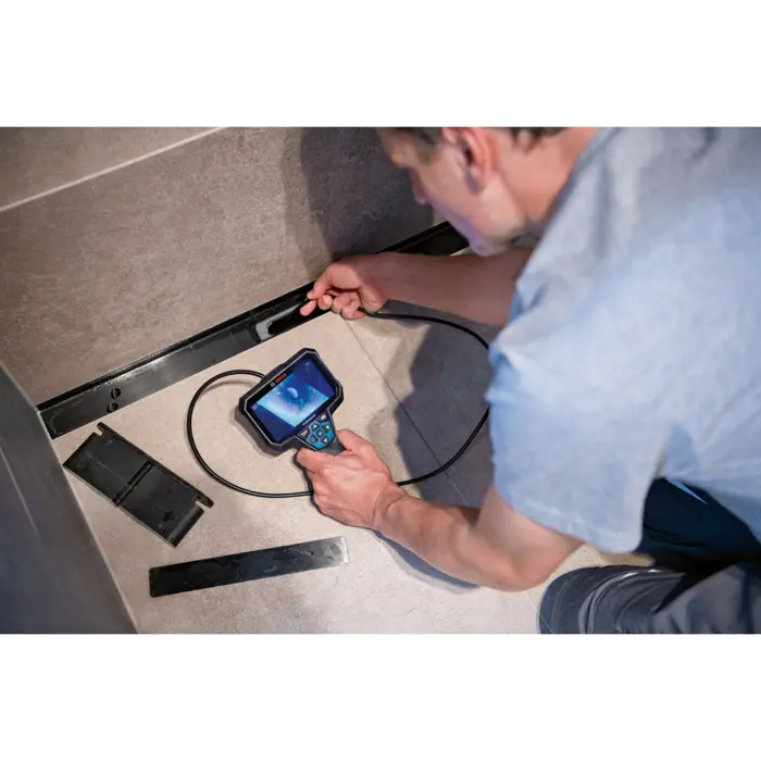Bosch Powertools battery inspection camera GIC 12V-5-27 C Professional, 12Volt (blue/black, Li-ion battery 2.0Ah, in L-BOXX)
