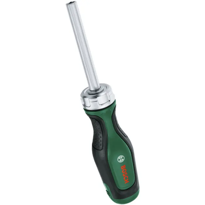 Bosch Powertools bit ratchet screwdriver with bit set, 13 pieces (green/black, torque up to 50 Nm)
