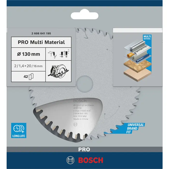 Bosch Powertools circular saw blade Multi Material H 130x20-42 - 2608641195