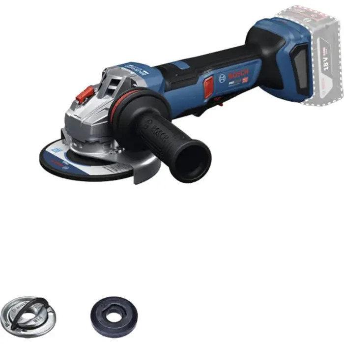 Bosch Powertools cordless angle grinder GWS 18V-11PS Professional solo, 18Volt (blue/black, without battery and charger, with Vibration Control additional handle)