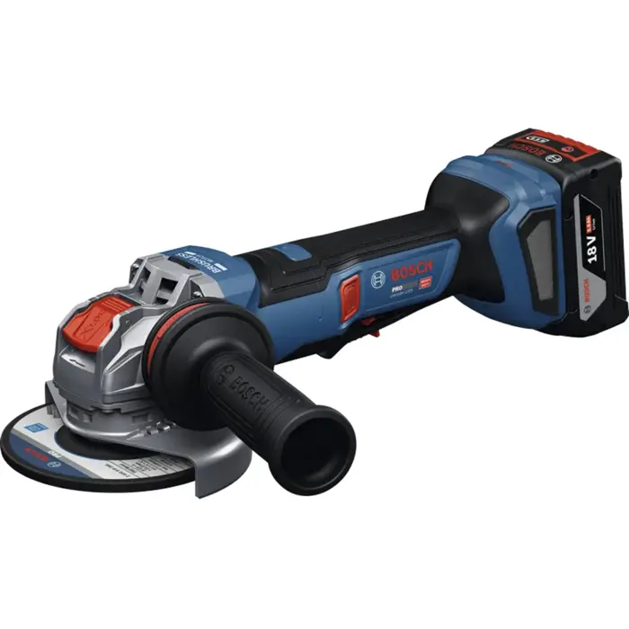 Bosch Powertools cordless angle grinder GWX 18V-11PS Professional solo, 18Volt (blue/black, without battery and charger, X-LOCK click system, additional handle)