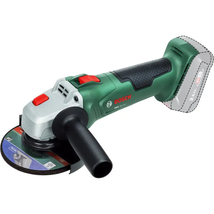 Bosch Powertools cordless angle grinder PWS 18V-70 solo, Ř 125mm (green, without battery and charger, POWER FOR ALL ALLIANCE)